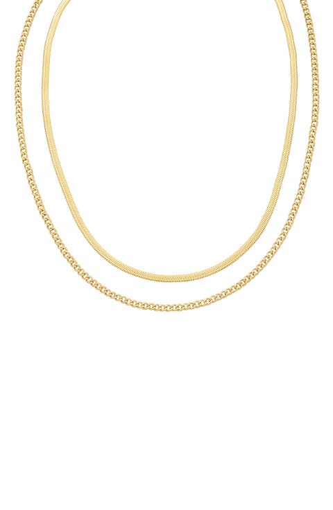 Layered 18k Gold Plate Necklace