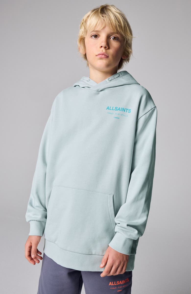 smALLSAINTS by ALLSAINTS Kids' Underground Oversize Hoodie, Alternate, color, Blue