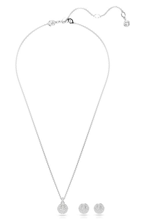 Swarovski Sublima Crystal Pendant Necklace & Stud Earrings Set