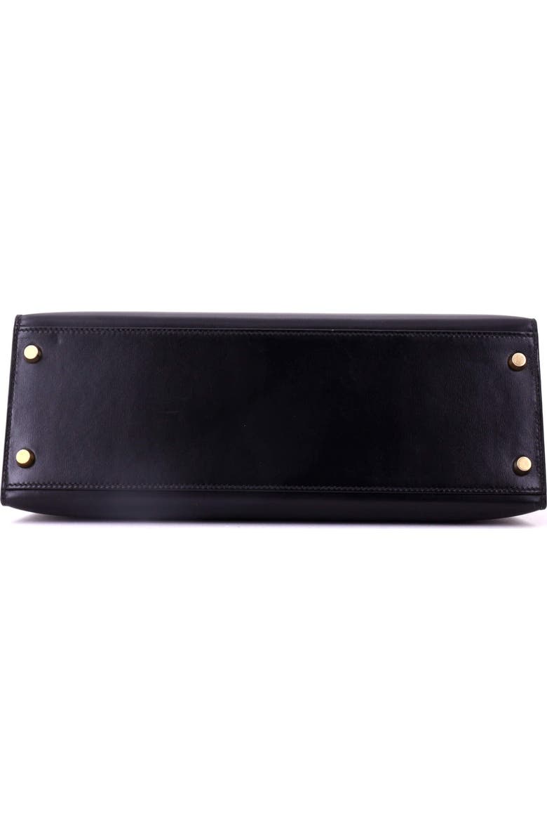Pre-Owned Hermes Kelly Handbag Black Box Calf with Gold Hardware 32, Alternate, color, Noir