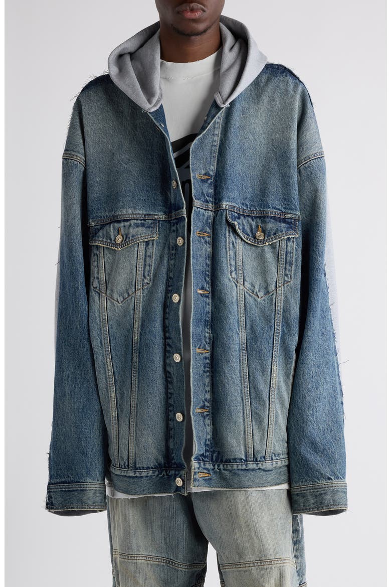 Hybrid Logo Jacket, Main, color, 4245 SUN BLEACHED BLUE