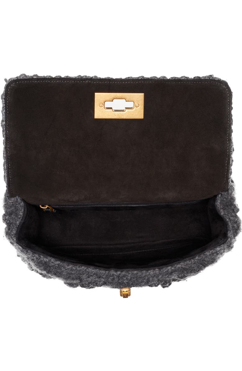 Valentino Garavani Medium Roman Stud Cashmere Shoulder Bag, Alternate, color,