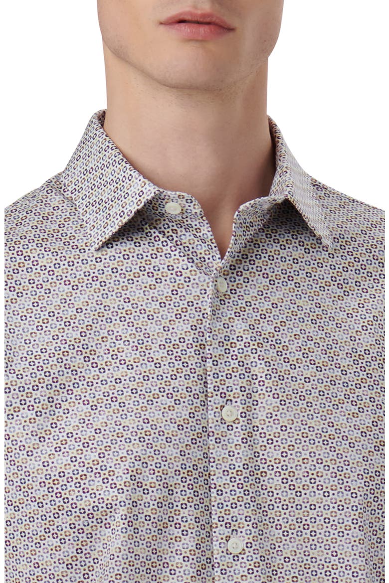 OoohCotton® James Geo Print Button-Up Shirt, Alternate, color, LAVENDER