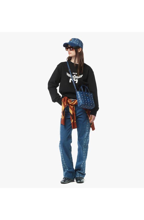 Mcm Mini Toni Top-zip Shopper In Blue