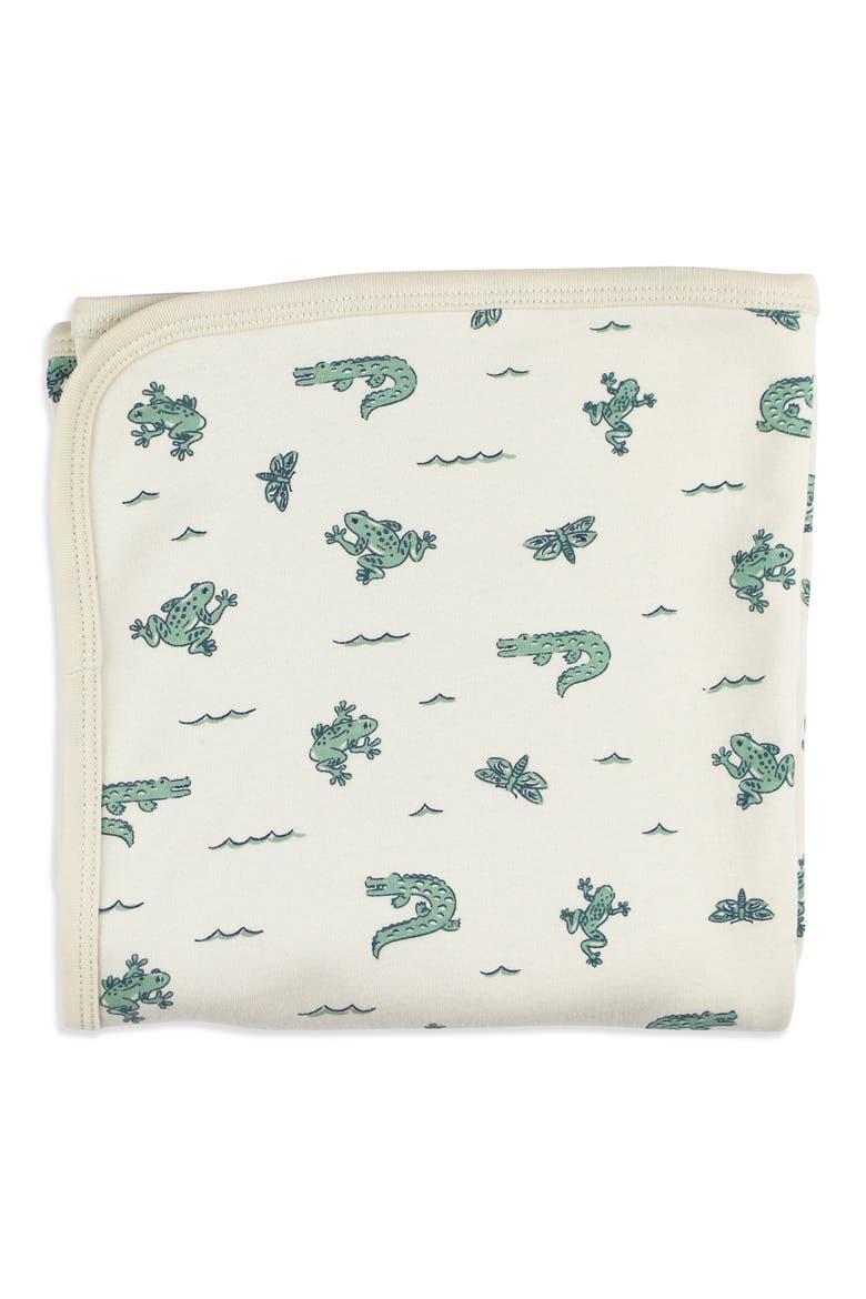 Organic Cotton Baby Blanket, Main, color, ALLIGATOR