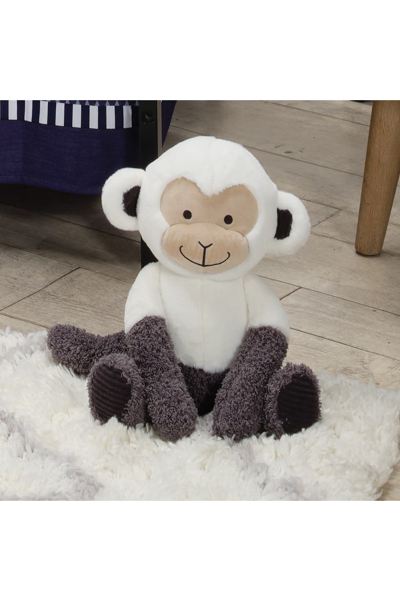 Jungle Party Plush Monkey Stuffed Animal Toy - Charlie, Alternate, color, White