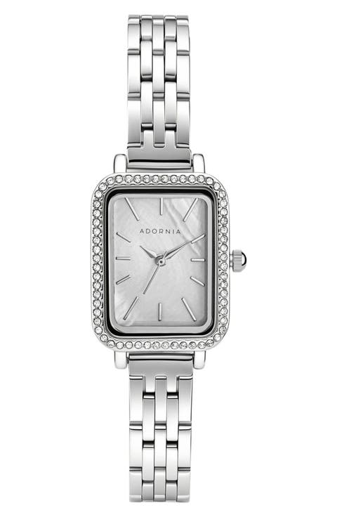 Hudson Rectangular Bracelet Watch, 27mm x 21mm