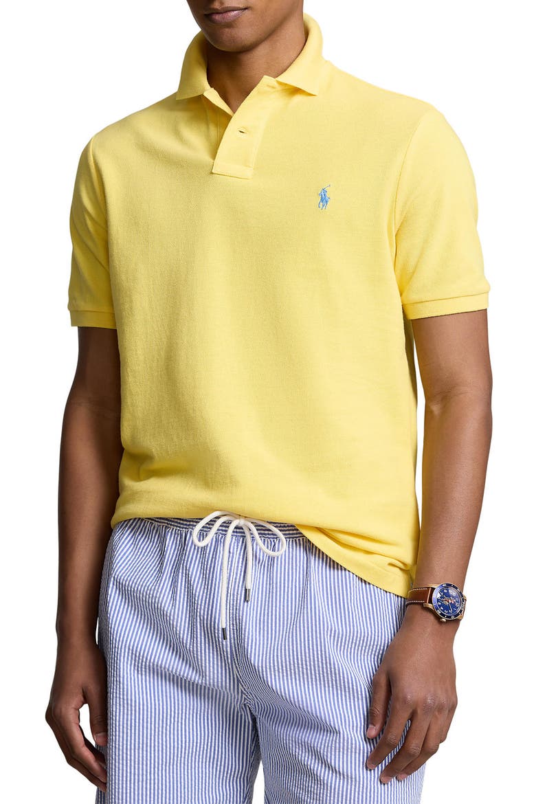 Solid Cotton Polo, Main, color, OASIS YELLOW