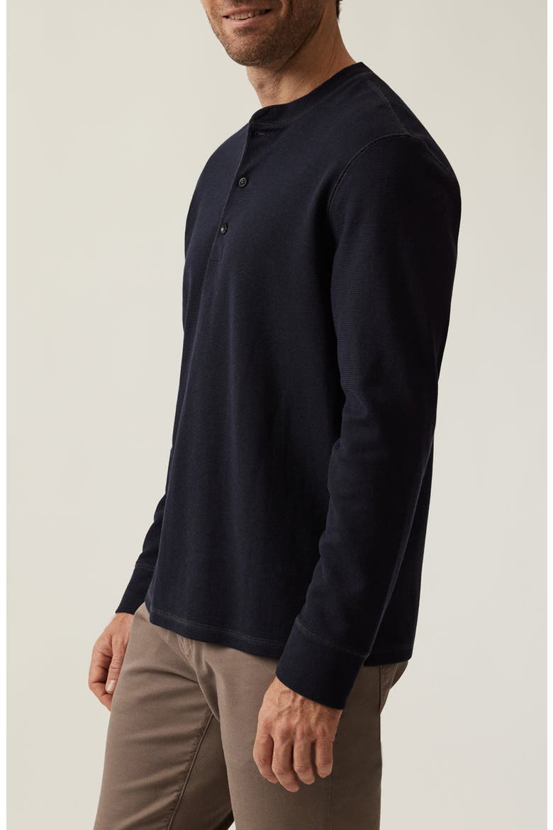 Long Sleeve Pima Cotton Blend Henley, Alternate, color, NAVY