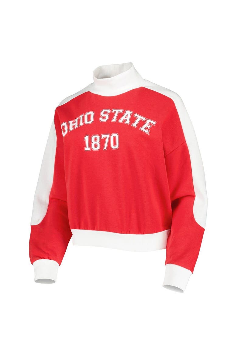 Women's Gameday Couture Red Ohio State Buckeyes Make it a Mock Sporty Pullover Sweatshirt, Alternate, color, Scarlet