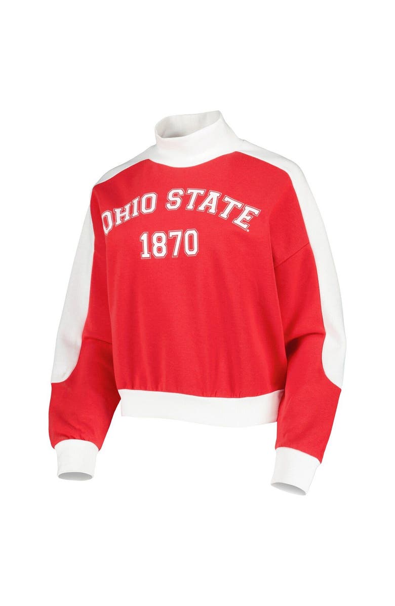 GAMEDAY COUTURE Women's Gameday Couture Red Ohio State Buckeyes Make it a Mock Sporty Pullover Sweatshirt, Alternate, color, 