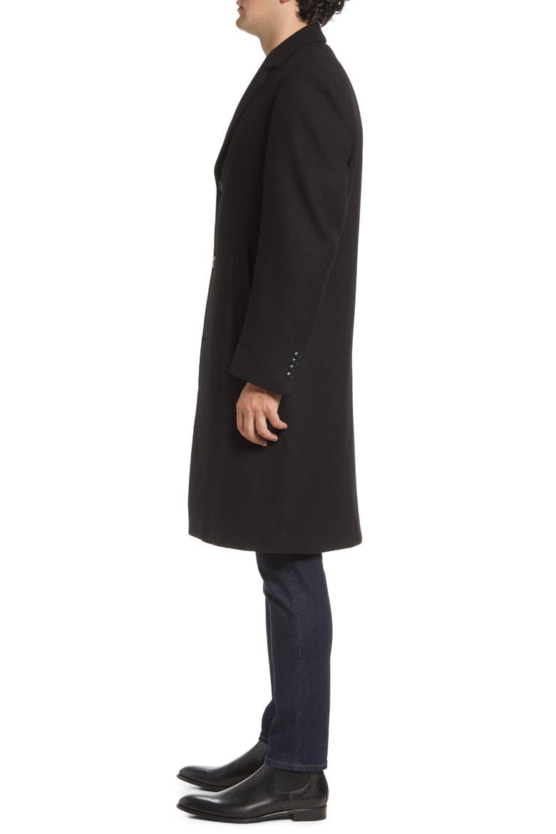 Simon Wool Blend Topcoat, Alternate, color, BLACK