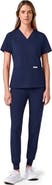 JAANUU UltraSOFT Essential Comfort Women's 6-Pocket Scrub Set