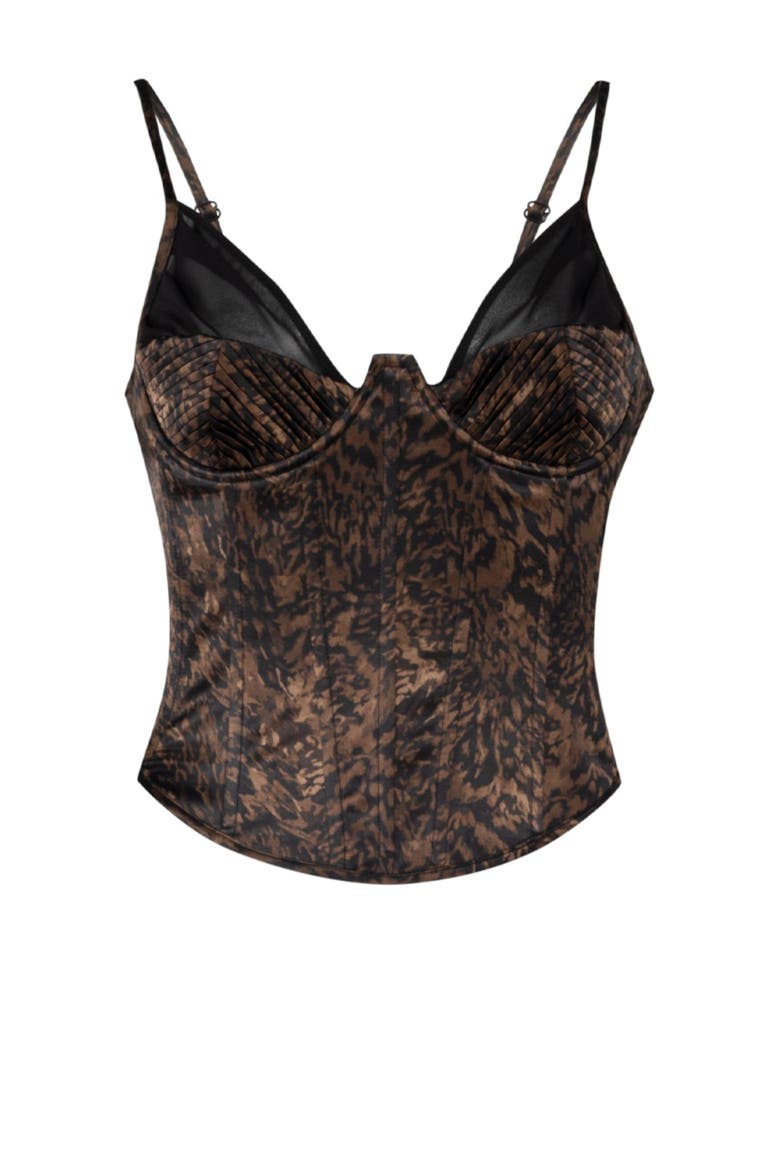 Pure Silk Your *Itch Kangaroo Corset Top, Alternate, color, Leopard