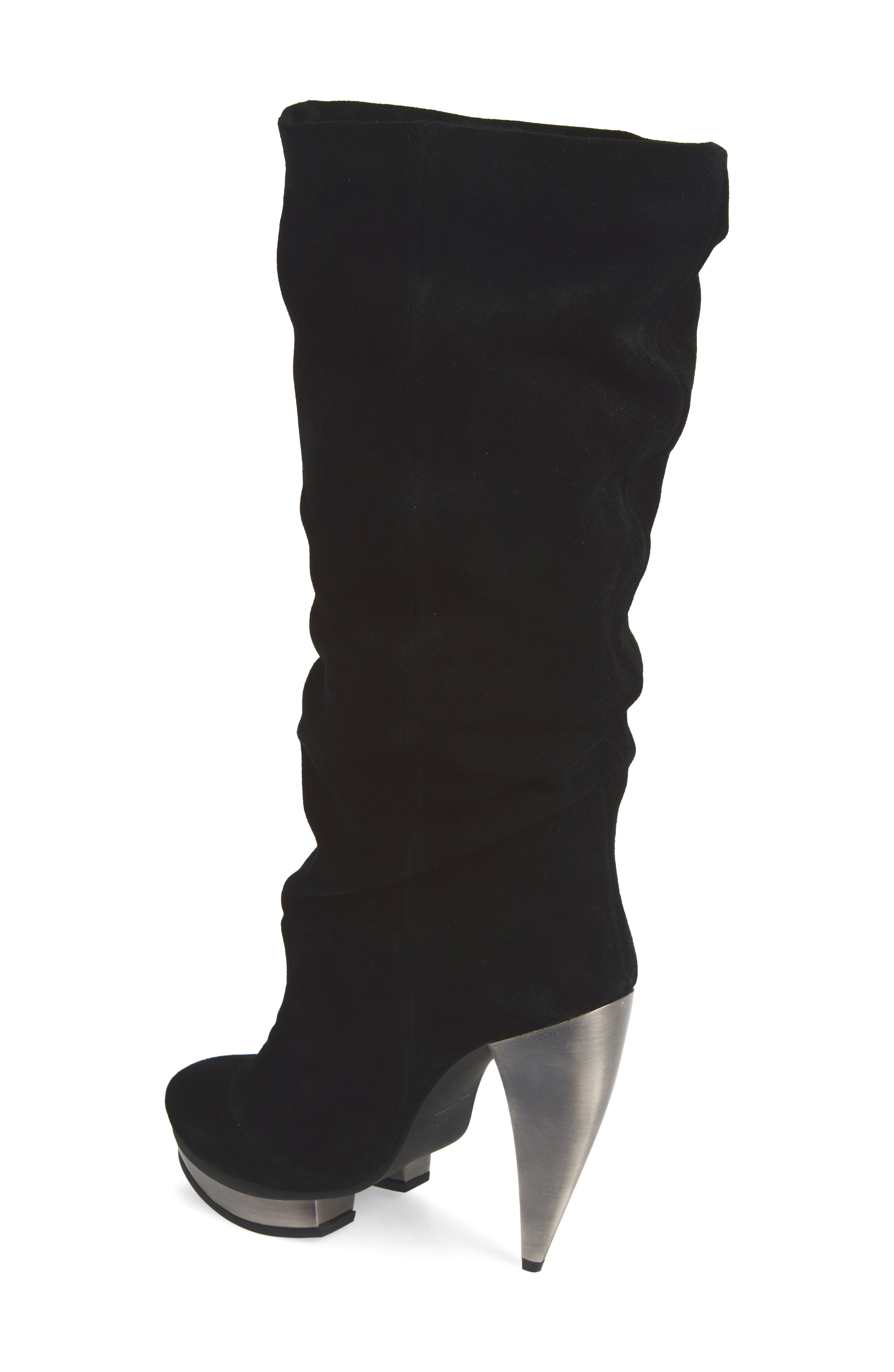 Slay To the Knee Boot, Alternate, color, BLACK SUEDE