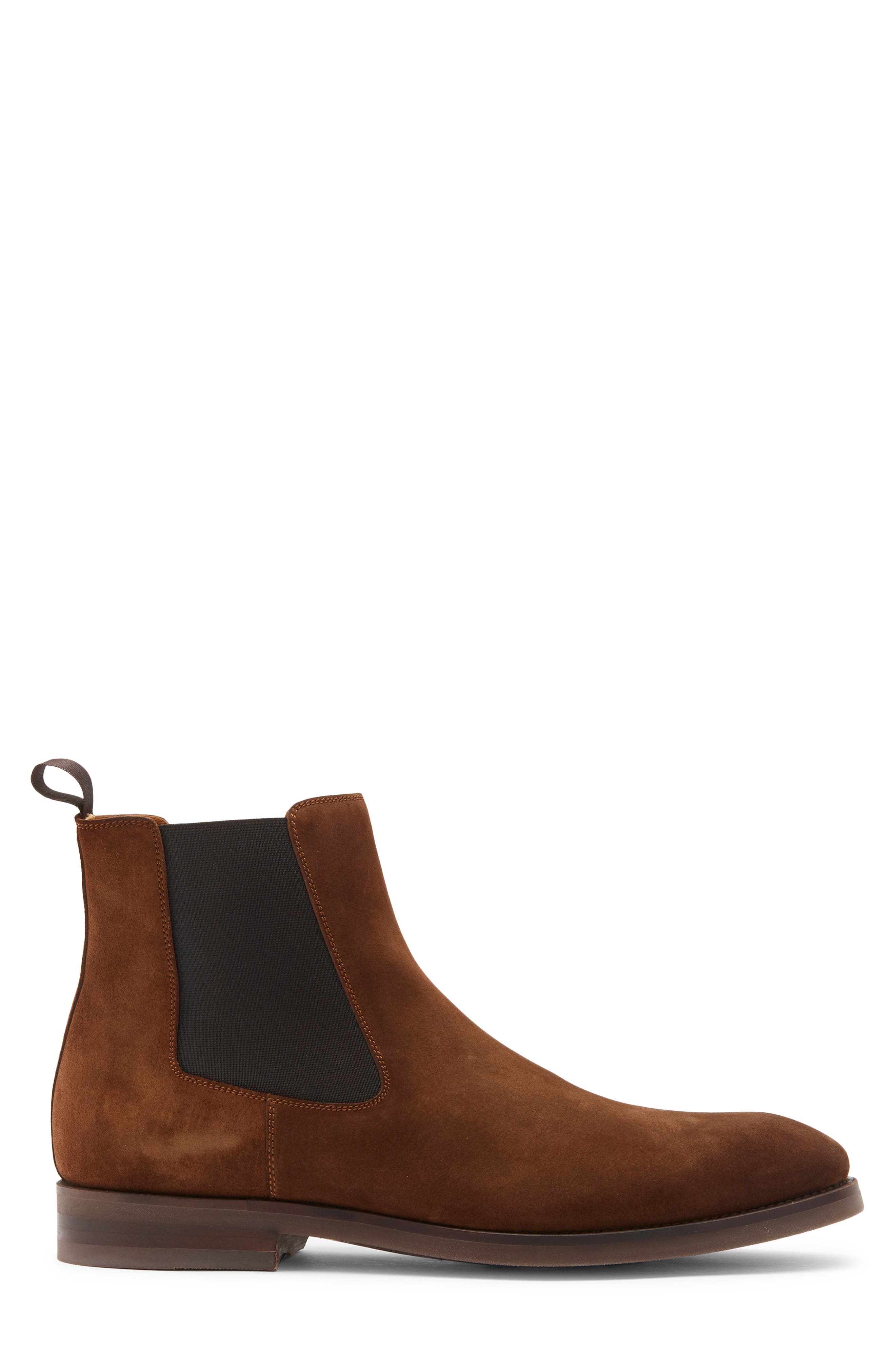 Magnanni Java Suede Chelsea Boot, Alternate, color, Cognac