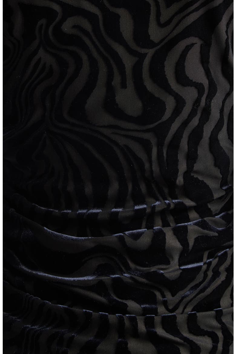 Annabelle Burnout Mock Neck Top, Alternate, color, BLACK SWIRL