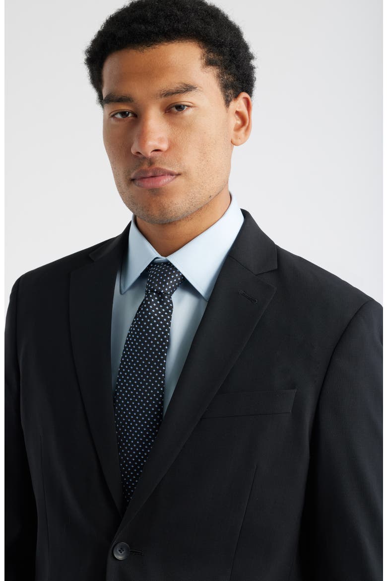 Henrik Trim Fit Solid Stretch Wool Suit Jacket, Alternate, color, BLACK