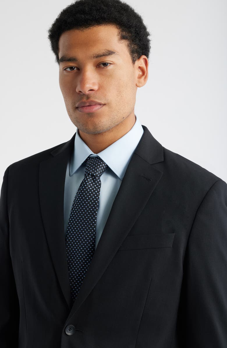 Nordstrom Henrik Trim Fit Solid Stretch Wool Suit Jacket, Alternate, color, Black
