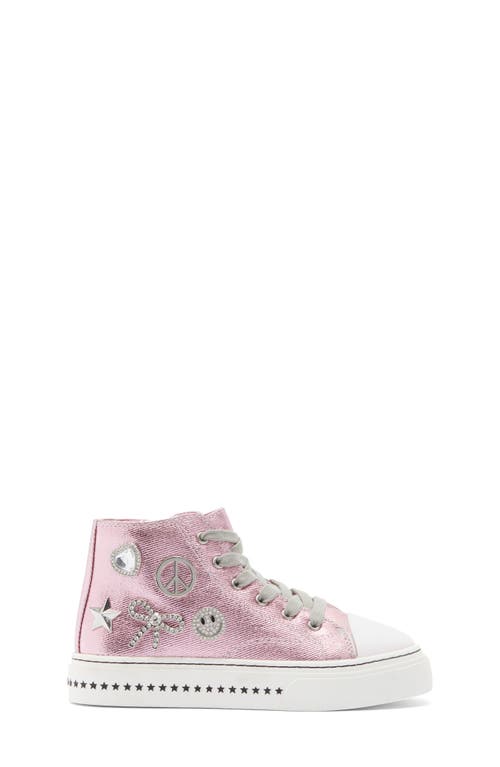 Steve Madden Kids' Jmistee High Top Platform Sneaker In Pink