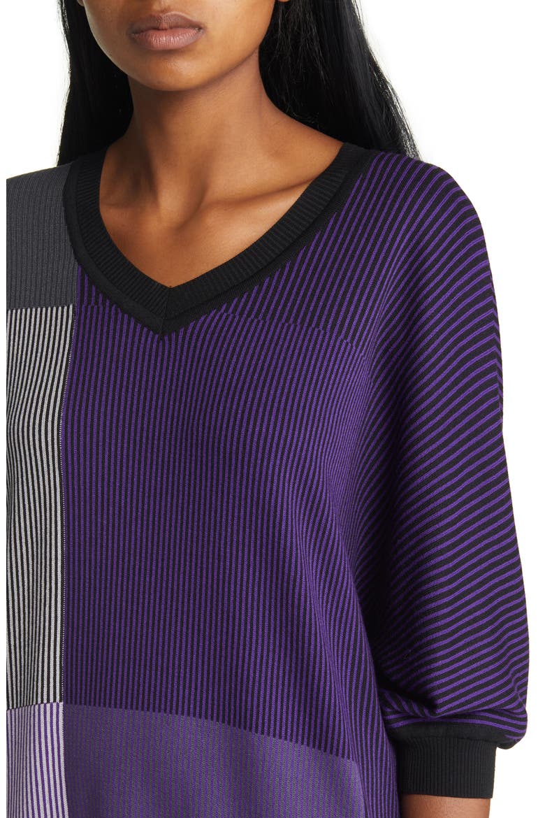 Stripe Colorblock Dress, Alternate, color, VALIENT PRPL GRNT STRLNG BLK