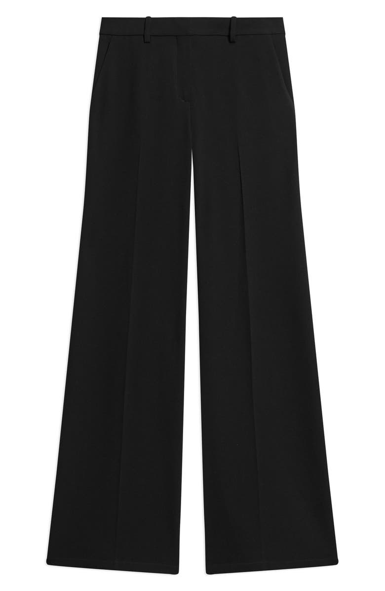 Theory Fluid Flare Leg Pants, Alternate, color, Black