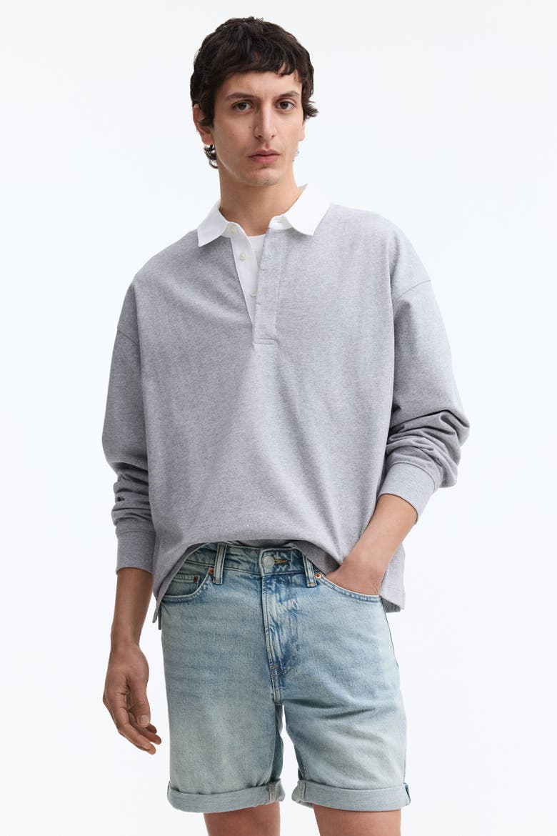 Slim Denim Shorts, Main, color, Light denim blue