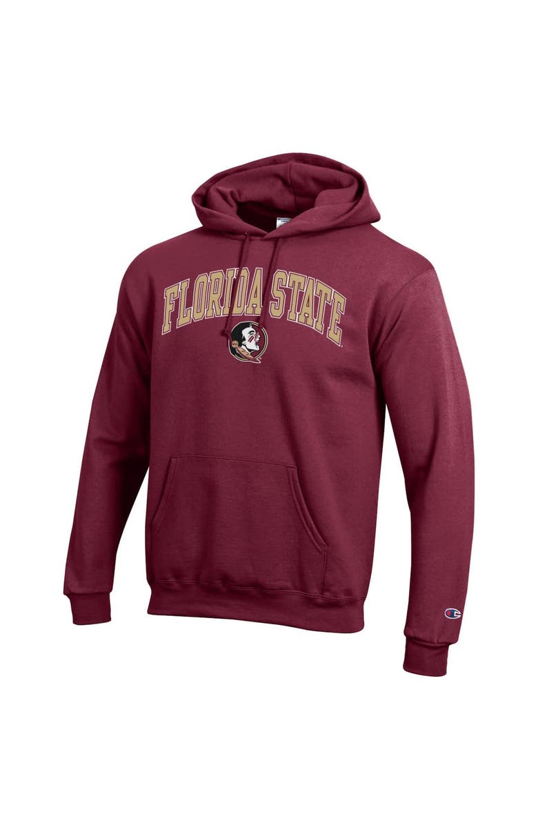 Champion Men's Champion  Garnet Florida State Seminoles Arched Logo Fleece Pullover Hoodie, Alternate, color, 