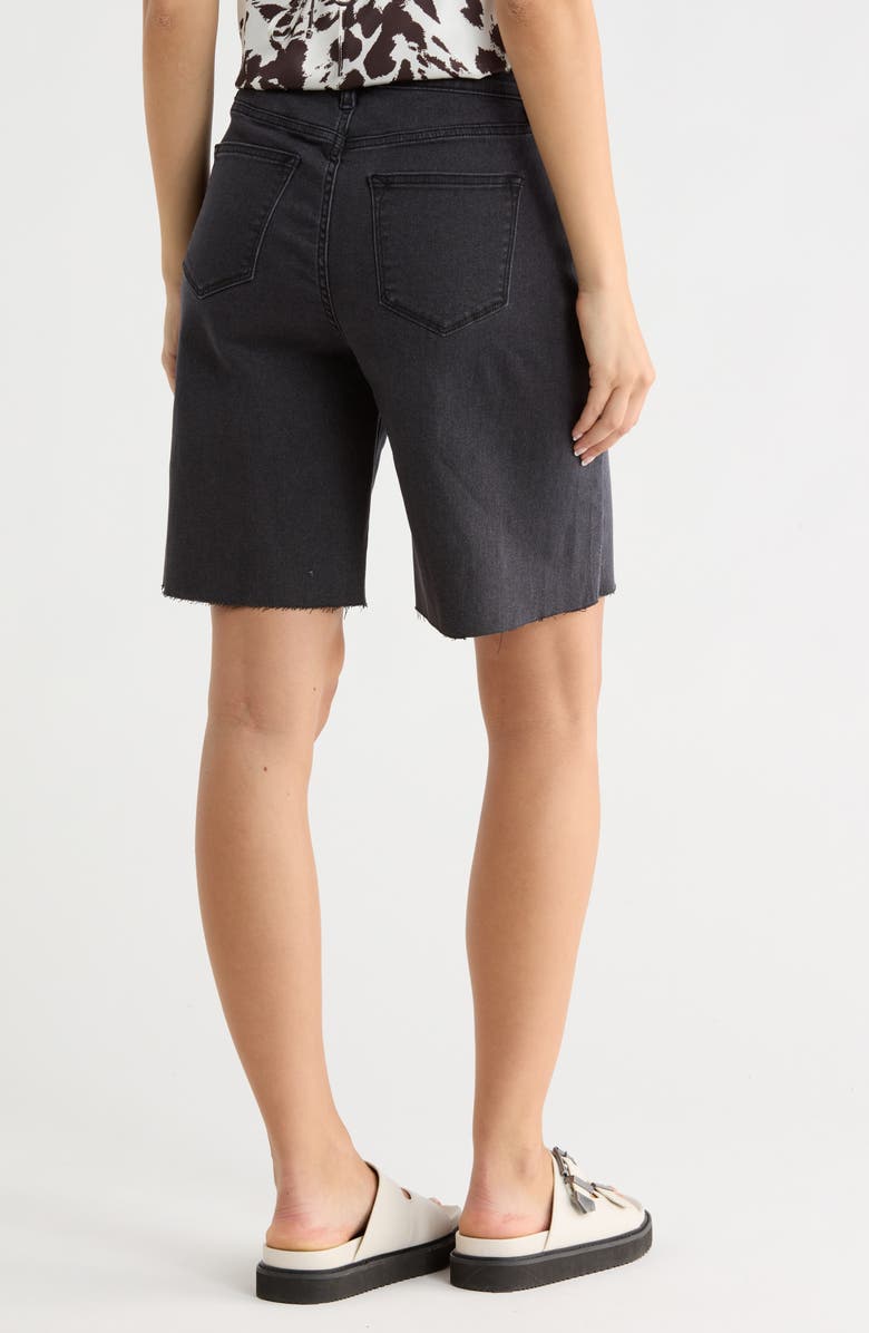 Vigoss Denim Cuff Off Bermuda Shorts, Alternate, color, Washed Black