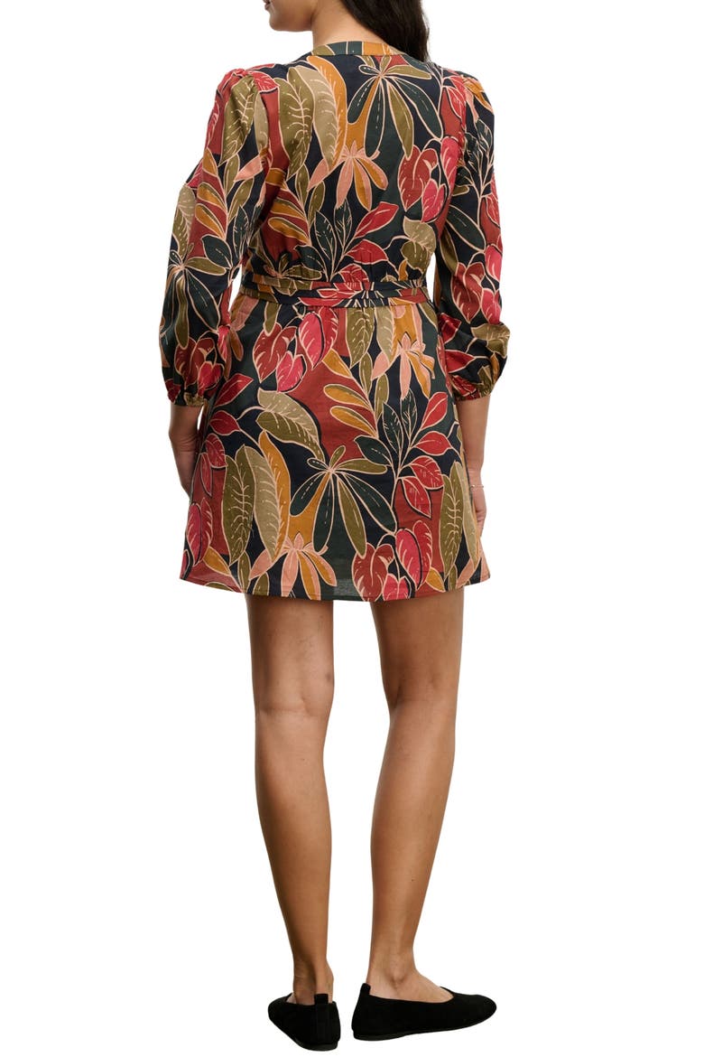 Tessa Mini Shirt Dress, Alternate, color, CALICO MULTI