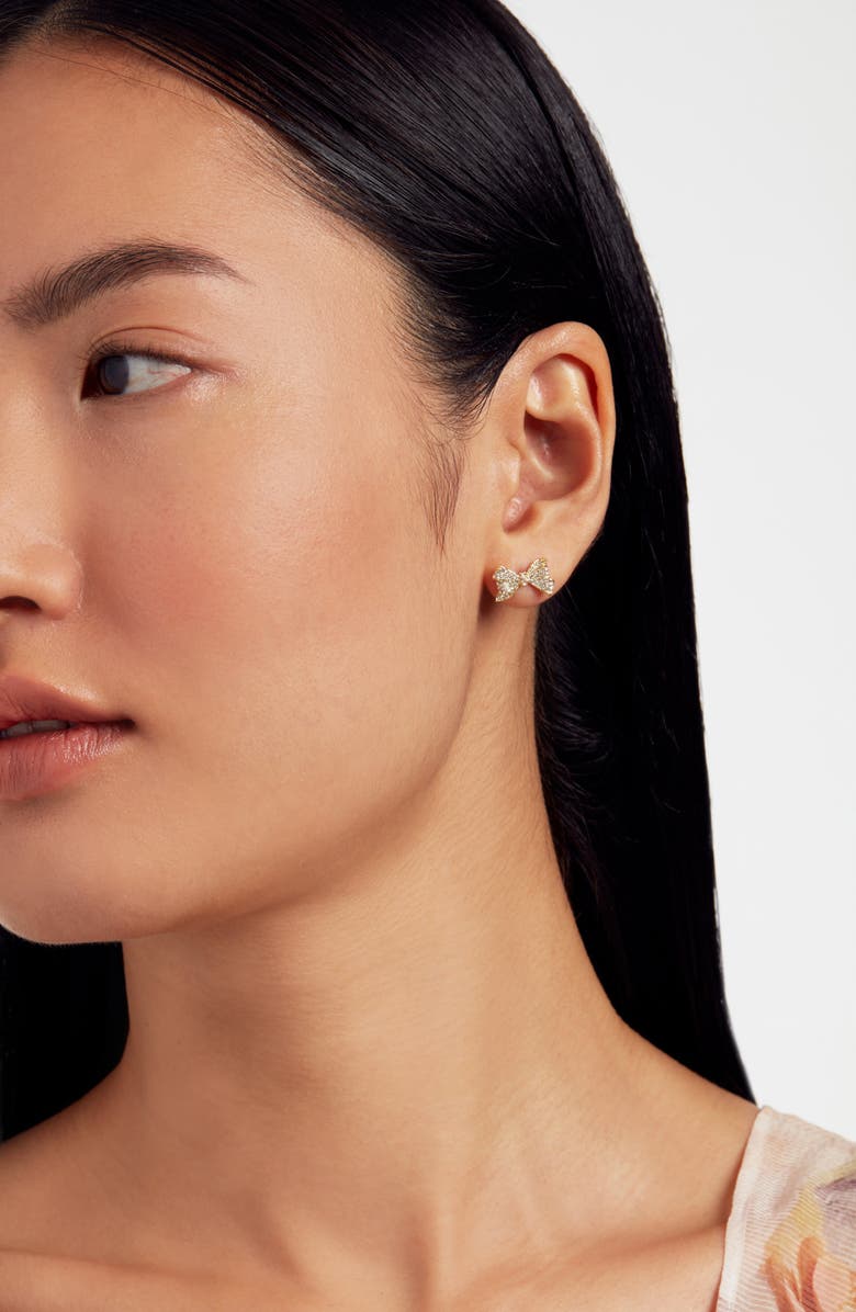 Ted Baker London Barseta Crystal Bow Stud Earrings, Alternate, color,