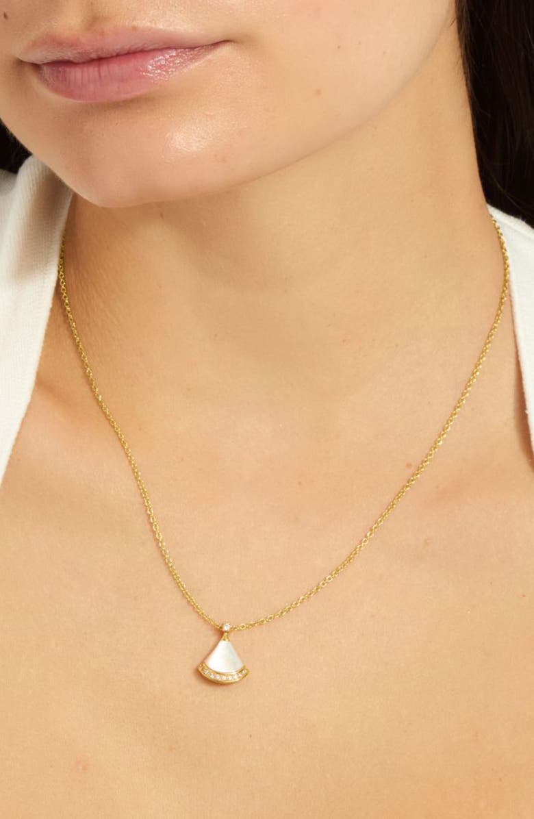 Adornia Mother-of-Pearl & Cubic Zirconia Pendant Necklace, Alternate, color, 