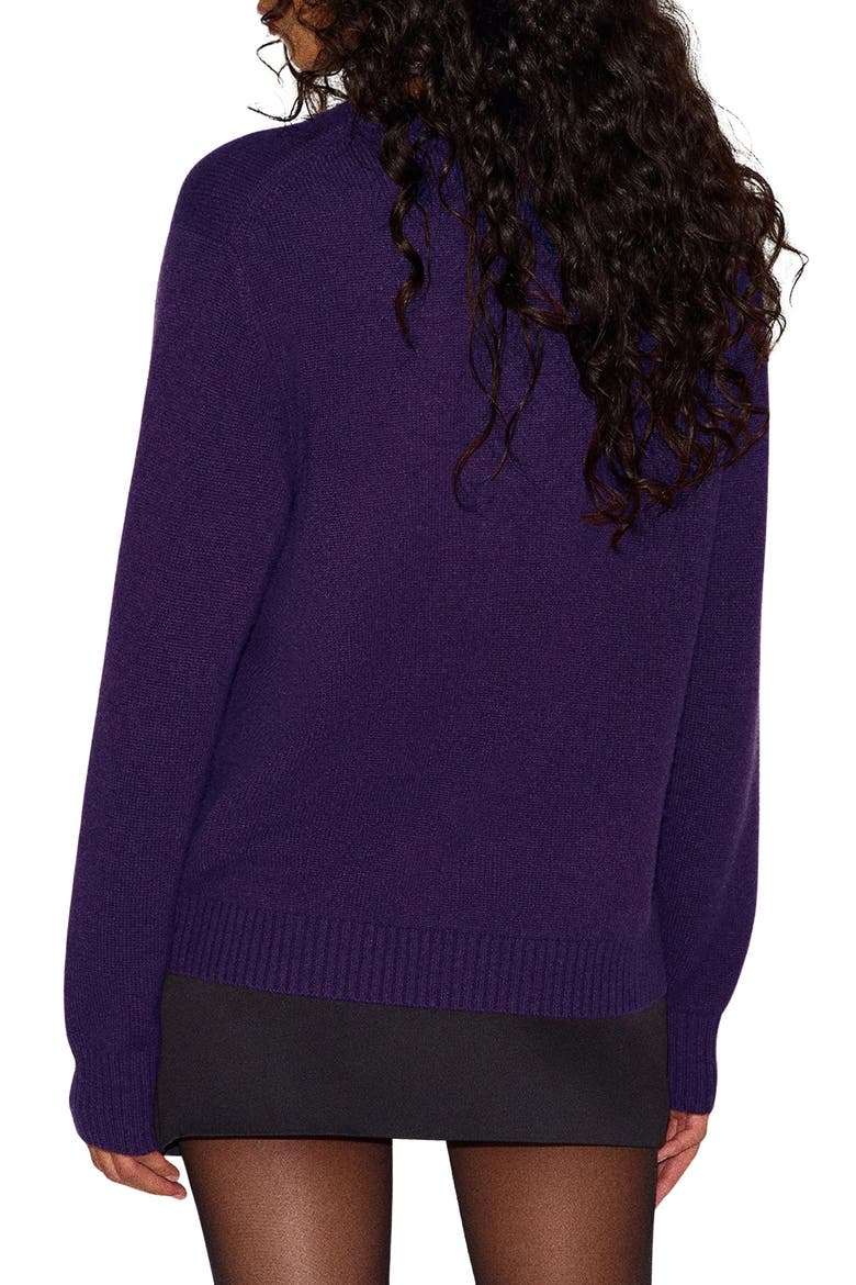 X Alexa Chung Hug Cashmere Sweater, Alternate, color, PURPLE