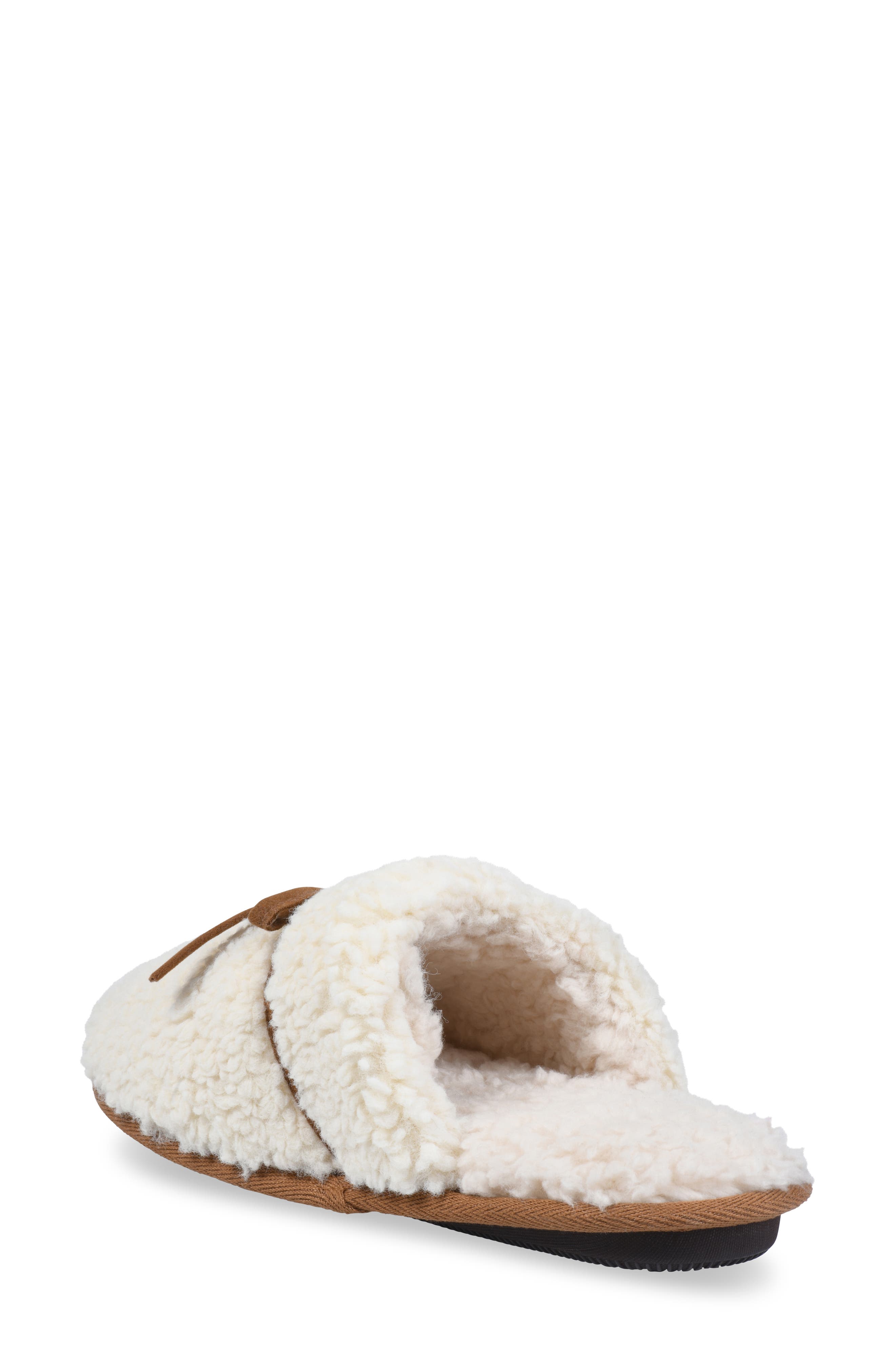 Faux Shearling Lined Slipper, Alternate, color, NATURAL