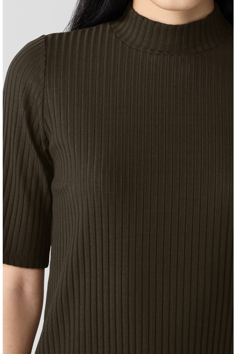Mock Neck Rib Top, Alternate, color, WREN