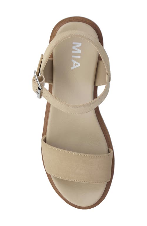 Mia Savy Ankle Strap Platform Sandal In Sand