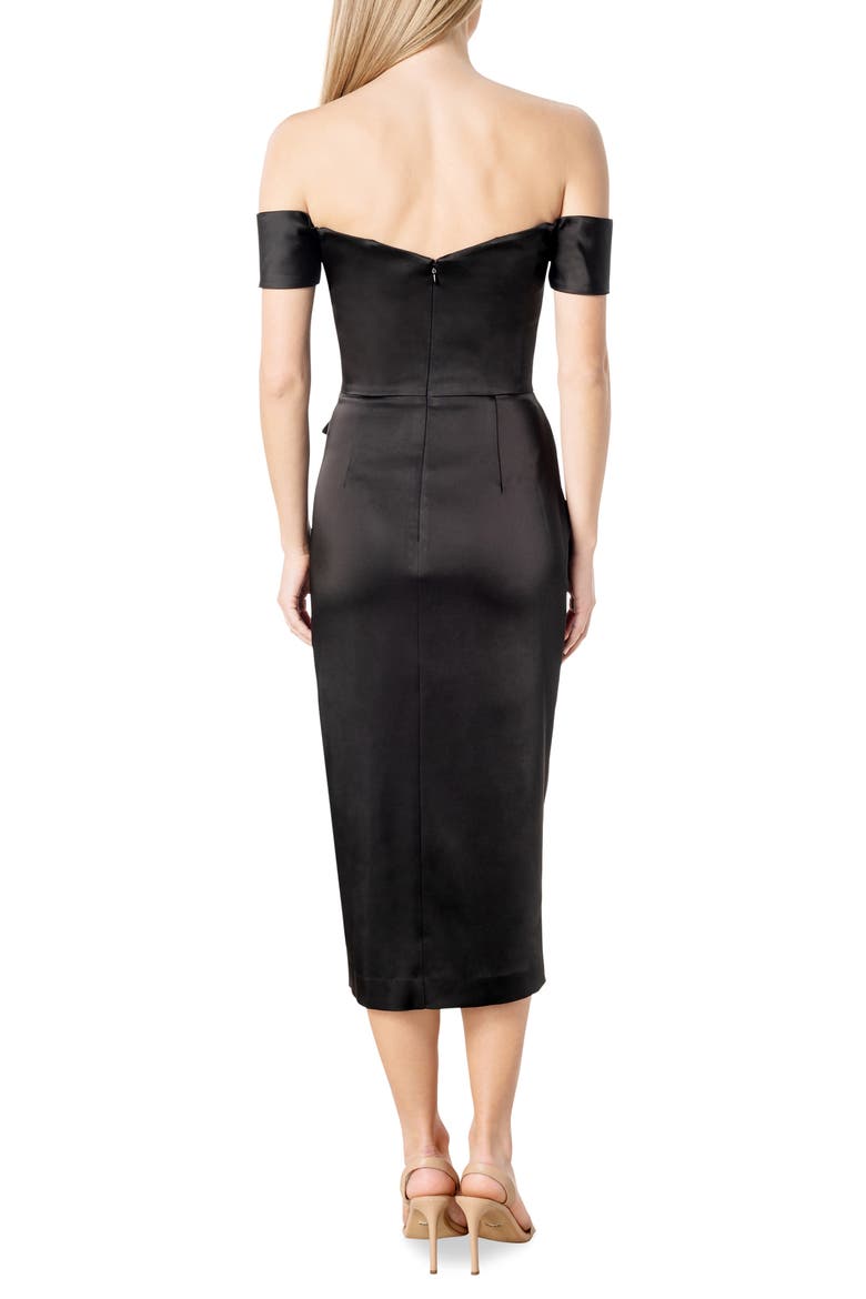 Alani Off the Shoulder Sheath Dress, Alternate, color, BLACK