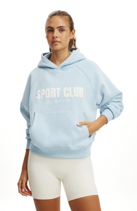 Women's Active Plush Premium Graphic Raglan Hoodie