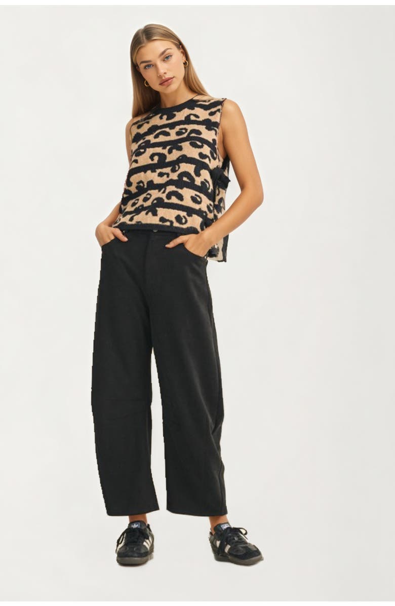 Knit and Lounge Sleeveless Side Tie Sweater Vest, Alternate, color,