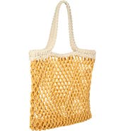 Faherty Sunwashed Macrame 2-Tone Tote