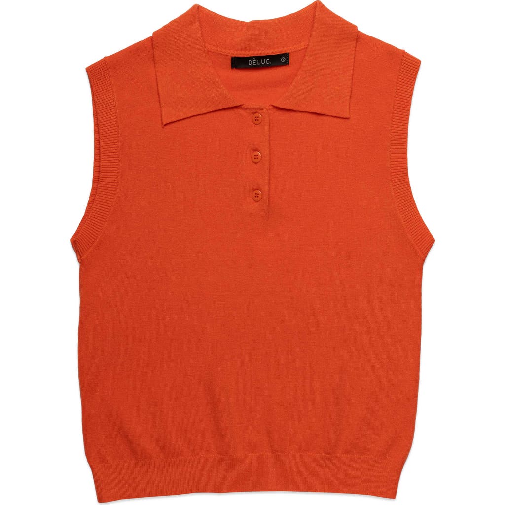 DELUC DELUC CASSIO SLEEVELESS POLO SWEATER