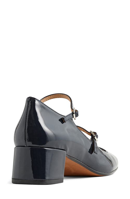 Shop Madewell The Nettie Mary Jane Pump In Deep Indigo