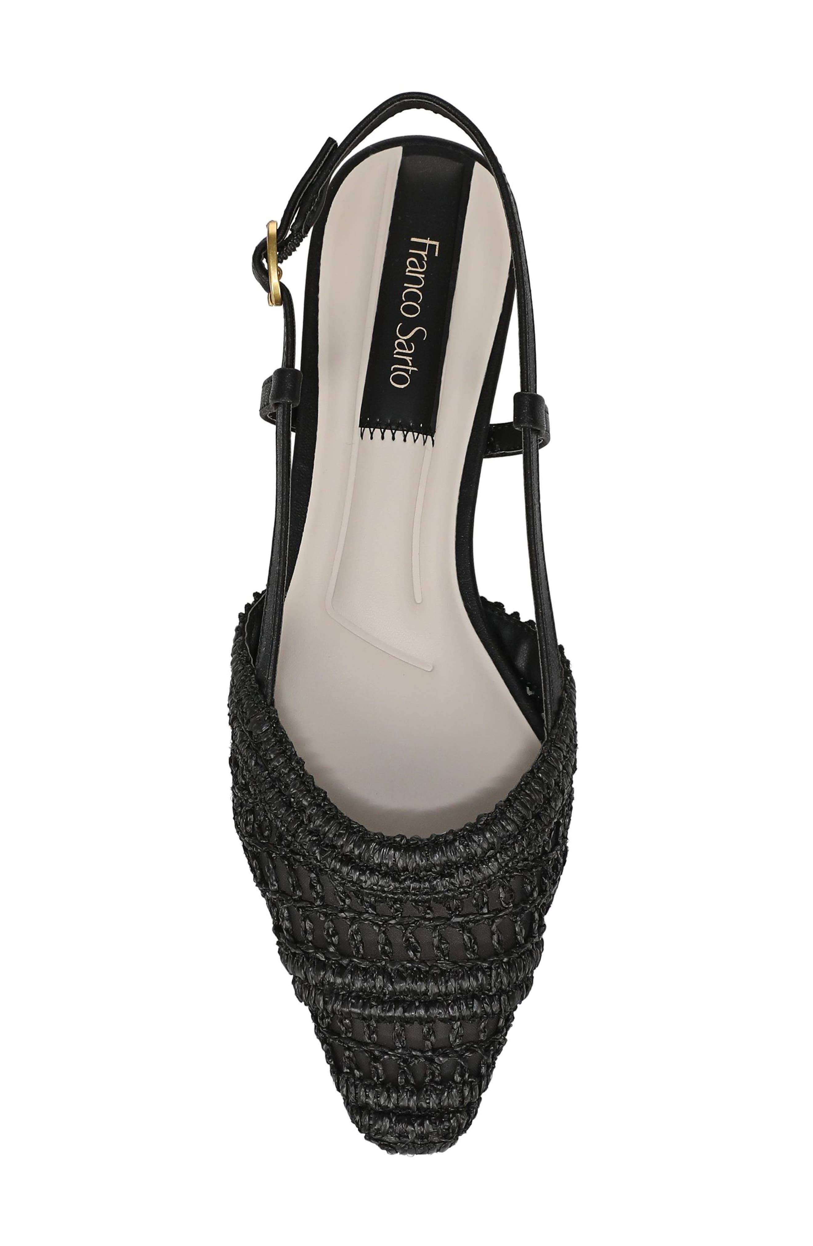 Franco Sarto Riona Slingback Flat, Alternate, color, Black