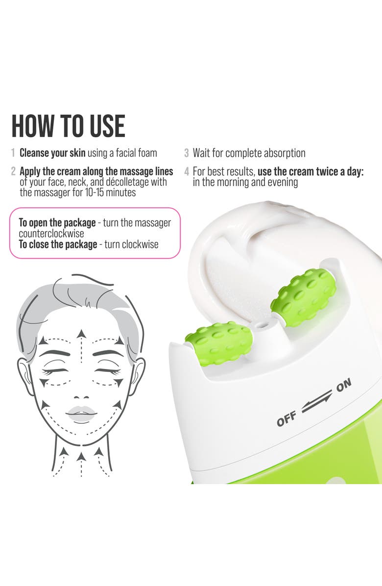 7DAYS Face moisturizer with Ceramide for Moisturizing & Barrier repairing with 3D Massage Applicator, Alternate, color, White