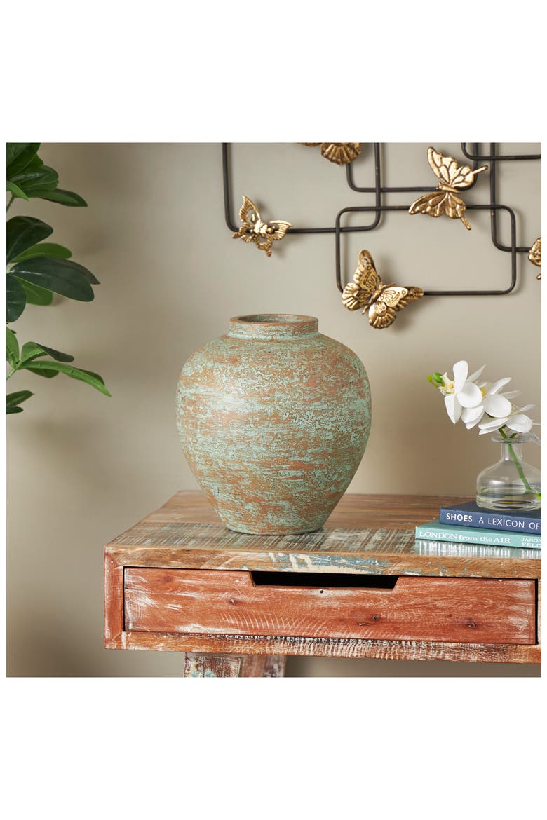 Brown Ceramic Vase, Alternate, color, BROWN