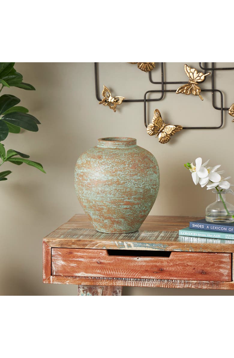 GINGER BIRCH STUDIO Brown Ceramic Vase, Alternate, color, Brown