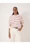  Pale Pink/Burgundy Stripe