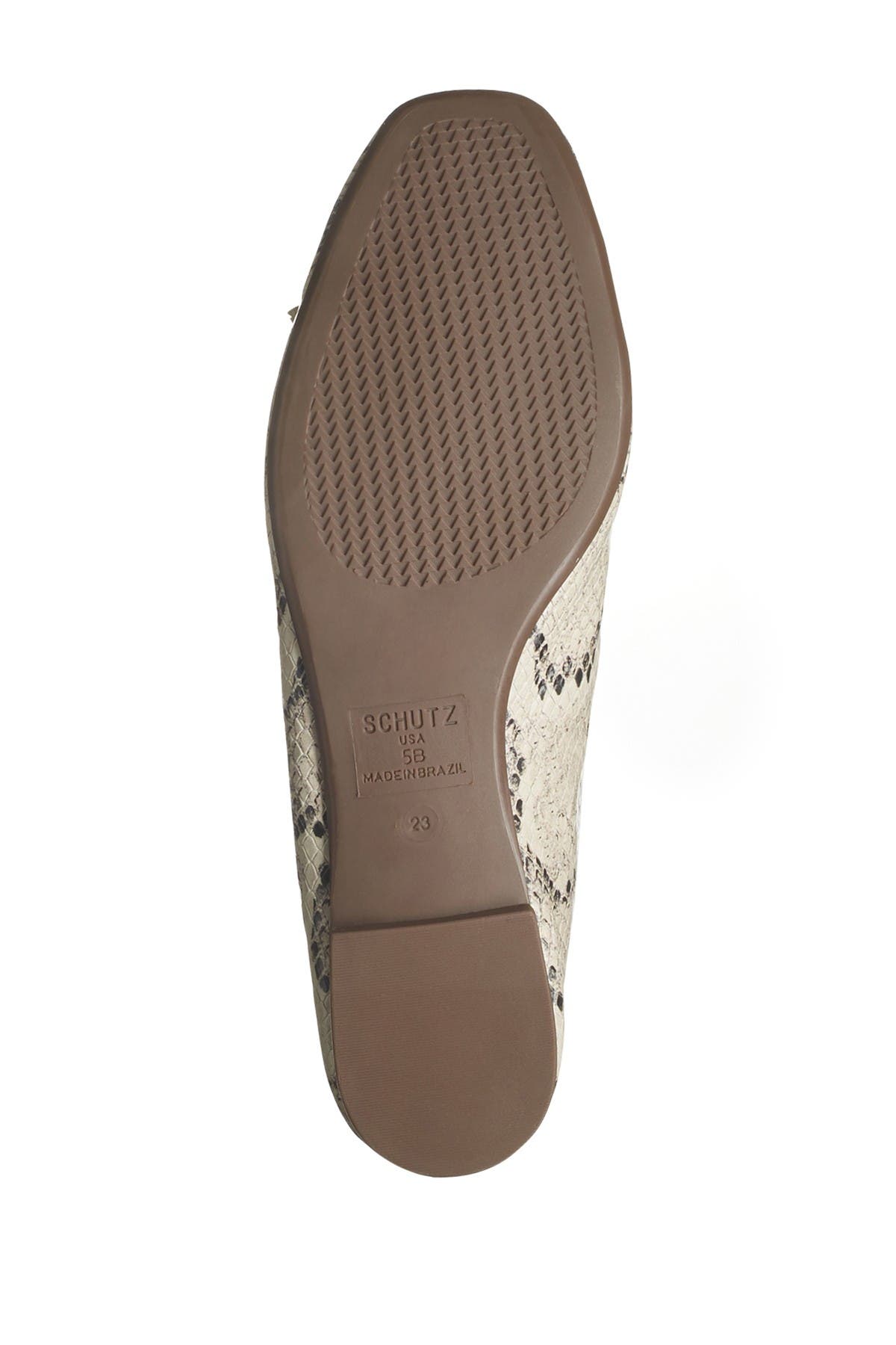 Schutz Arissa Snakeskin Embossed Leather Ballet Flat, Alternate, color, 