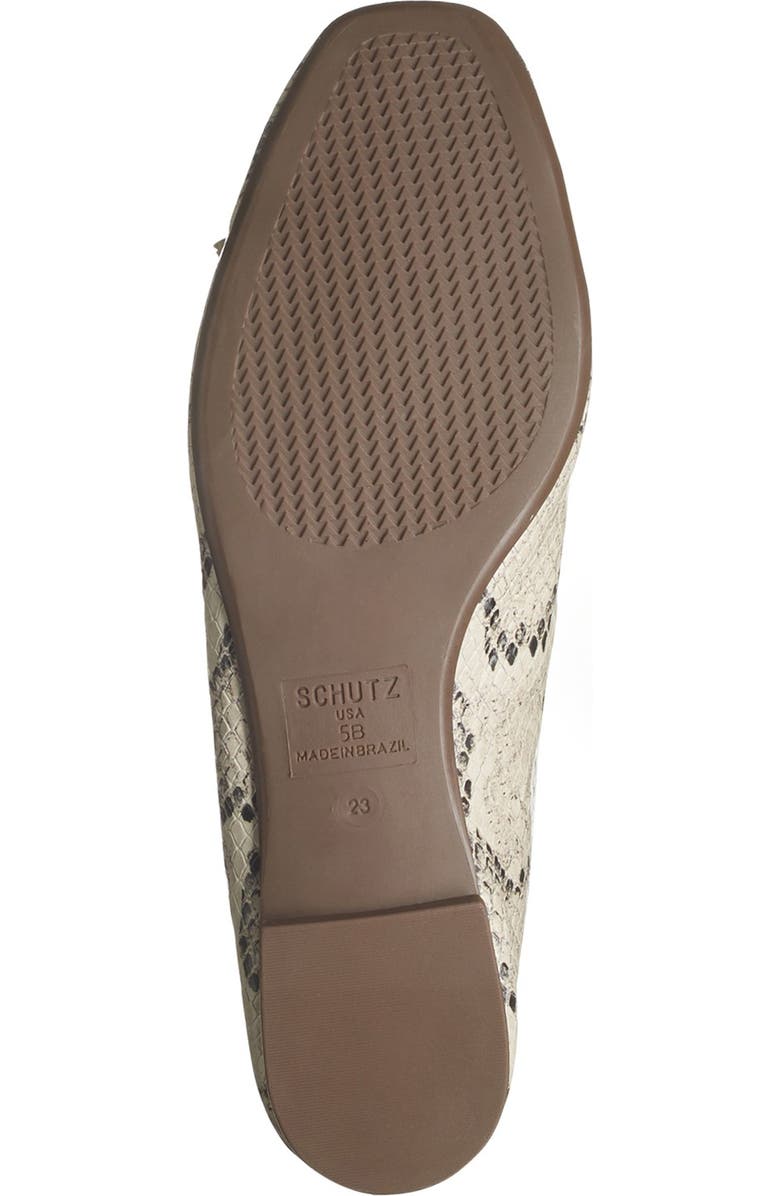 Schutz Arissa Snakeskin Embossed Leather Ballet Flat, Alternate, color,