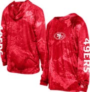 New Era Men's New Era  Red San Francisco 49ers RealTree Xtreme Camo Raglan Long Sleeve Hooded Top
